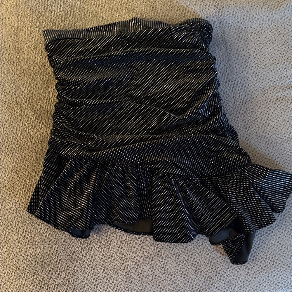 Zara Black Skirt glitters velvet size s